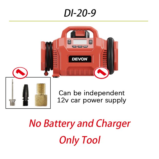 DEVON 電動氣泵 160PSI 快速充氣便攜式無線輪胎充氣機空氣壓縮機 DEVON