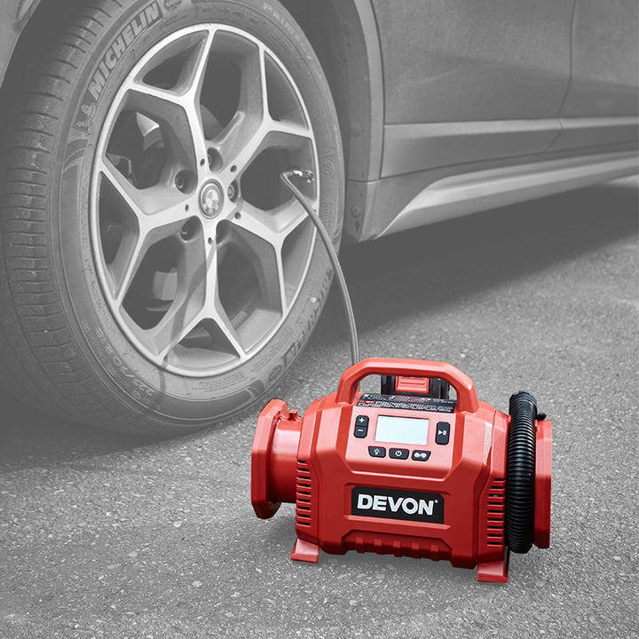 DEVON 電動氣泵 160PSI 快速充氣便攜式無線輪胎充氣機空氣壓縮機 DEVON
