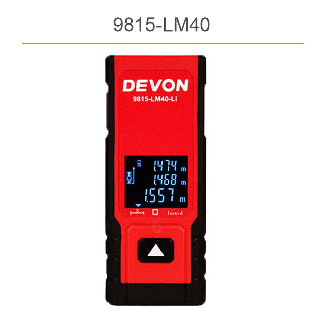 DEVON 激光測距儀 40m 60m 80m USB 充電器 智能數字尺 LCD 顯示屏，用於家具安裝 建築測量 DEVON