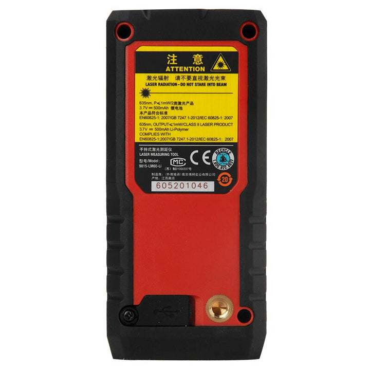 DEVON 激光測距儀 40m 60m 80m USB 充電器 智能數字尺 LCD 顯示屏，用於家具安裝 建築測量 DEVON