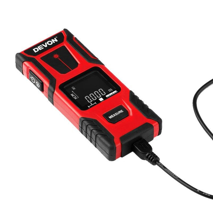 DEVON 激光測距儀 40m 60m 80m USB 充電器 智能數字尺 LCD 顯示屏，用於家具安裝 建築測量 DEVON