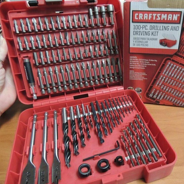 CRAFTSMAN工匠（美行）100 pcs Mechanic Accessory Kit Mechanic Tool Set Polished Combo Ratchets Case CRAFTSMAN工匠（美行）