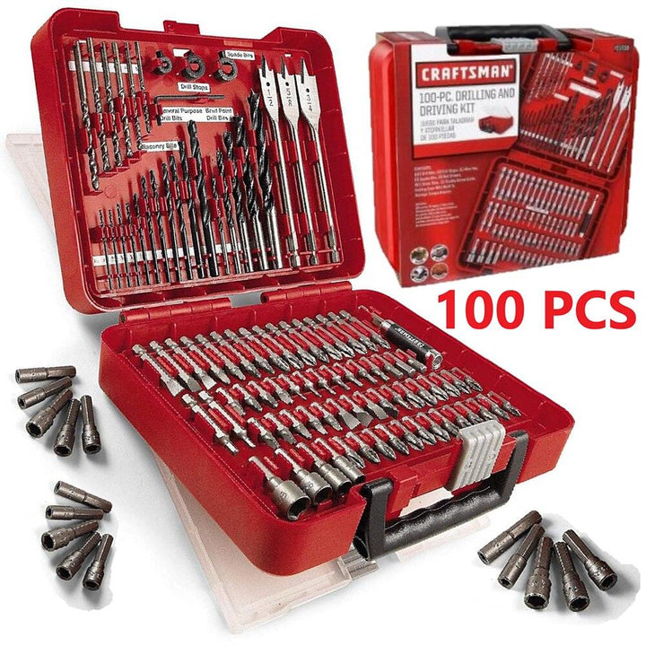 CRAFTSMAN工匠（美行）100 pcs Mechanic Accessory Kit Mechanic Tool Set Polished Combo Ratchets Case CRAFTSMAN工匠（美行）