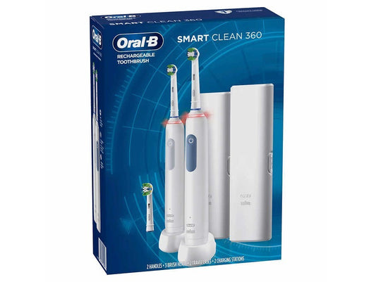 美國Oral-B Smart Clean 360 Rechargeable Toothbrushes 充電式電動牙刷 一套2件裝**預購14日** 美國激減連線